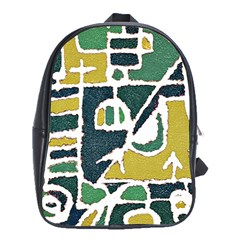 Colorful Tribal Abstract Pattern School Bag (xl) by dflcprints