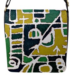 Colorful Tribal Abstract Pattern Flap Closure Messenger Bag (small) by dflcprints