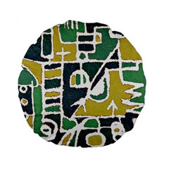 Colorful Tribal Abstract Pattern 15  Premium Flano Round Cushion  by dflcprints