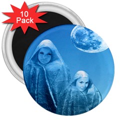 Full Moon Rising 3  Button Magnet (10 Pack) by icarusismartdesigns