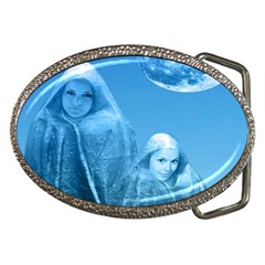 Full Moon Rising Belt Buckle (oval) by icarusismartdesigns