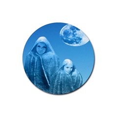 Full Moon Rising Drink Coaster (round) by icarusismartdesigns