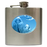 Full Moon Rising Hip Flask Front