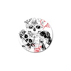 Skull Love Affair Golf Ball Marker 10 Pack by vividaudacity