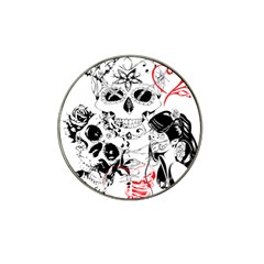 Skull Love Affair Golf Ball Marker (for Hat Clip) by vividaudacity