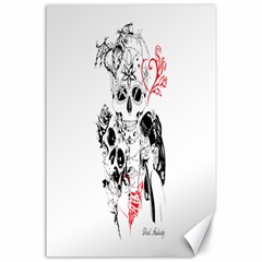 Skull Love Affair Canvas 24  X 36  (unframed)