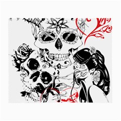 Skull Love Affair Glasses Cloth (small, Two Sided) by vividaudacity