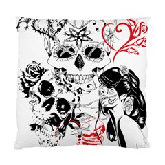 Skull Love Affair Cushion Case (single Sided) 