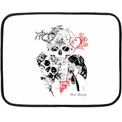 Skull Love Affair Mini Fleece Blanket (two Sided) by vividaudacity