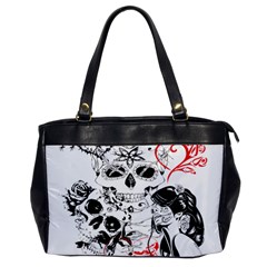 Skull Love Affair Oversize Office Handbag (one Side)