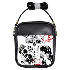 Skull Love Affair Girl s Sling Bag by vividaudacity