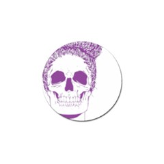 Purple Skull Bun Up Golf Ball Marker by vividaudacity