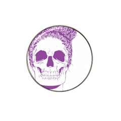 Purple Skull Bun Up Golf Ball Marker (for Hat Clip) by vividaudacity