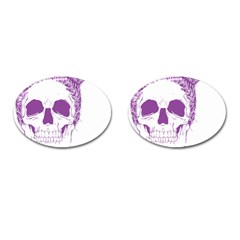 Purple Skull Bun Up Cufflinks (oval) by vividaudacity