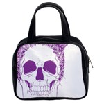 Purple Skull Bun Up Classic Handbag (Two Sides) Front