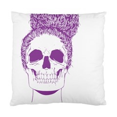 Purple Skull Bun Up Cushion Case (single Sided)  by vividaudacity