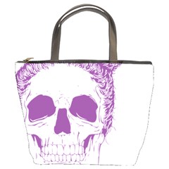 Purple Skull Bun Up Bucket Handbag by vividaudacity