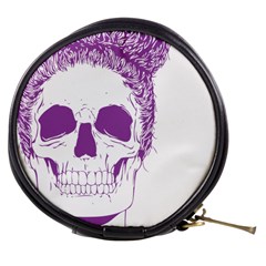 Purple Skull Bun Up Mini Makeup Case by vividaudacity