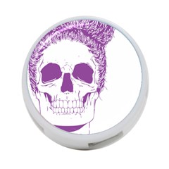 Purple Skull Bun Up 4-port Usb Hub (one Side) by vividaudacity