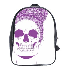 Purple Skull Bun Up School Bag (xl)