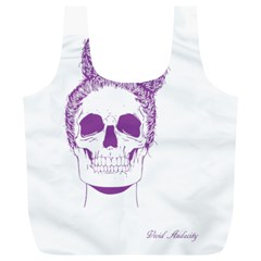 Purple Skull Bun Up Reusable Bag (xl) by vividaudacity