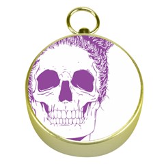 Purple Skull Bun Up Gold Compass