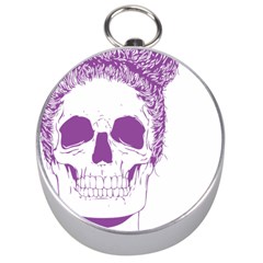 Purple Skull Bun Up Silver Compass