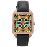 Lap Rose Gold Leather Watch  Front