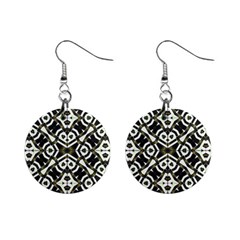 Abstract Geometric Modern Pattern  Mini Button Earrings by dflcprints