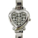 Abstract Geometric Modern Pattern  Heart Italian Charm Watch  Front