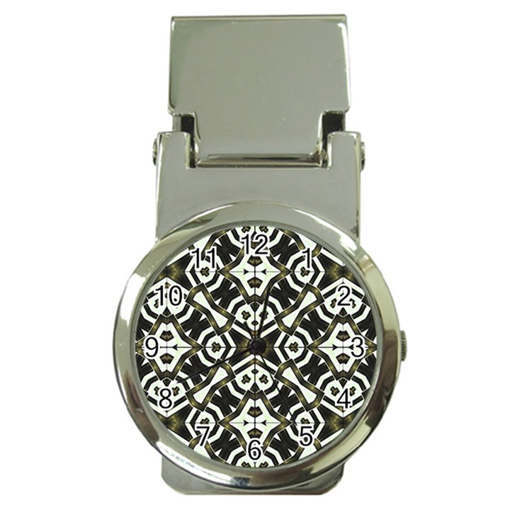 Abstract Geometric Modern Pattern  Money Clip with Watch