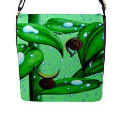 Playing In The Rain Flap Closure Messenger Bag (large)