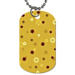 Abstract Geometric Shapes Design In Warm Tones Dog Tag (one Sided) by dflcprints