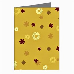 Abstract Geometric Shapes Design In Warm Tones Greeting Card (8 Pack) by dflcprints