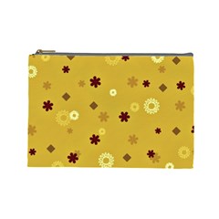 Abstract Geometric Shapes Design In Warm Tones Cosmetic Bag (large) by dflcprints