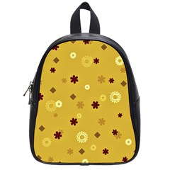 Abstract Geometric Shapes Design In Warm Tones School Bag (small) by dflcprints