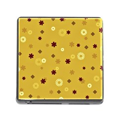 Abstract Geometric Shapes Design In Warm Tones Memory Card Reader With Storage (square) by dflcprints