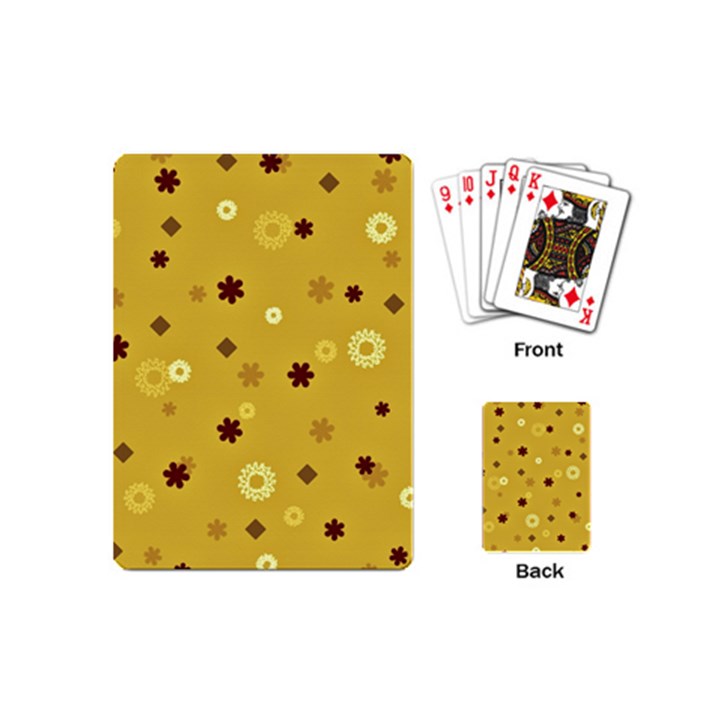 Abstract Geometric Shapes Design in Warm Tones Playing Cards (Mini)