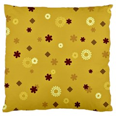 Abstract Geometric Shapes Design In Warm Tones Large Cushion Case (single Sided)  by dflcprints