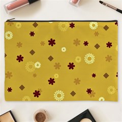 Abstract Geometric Shapes Design In Warm Tones Cosmetic Bag (xxxl) by dflcprints