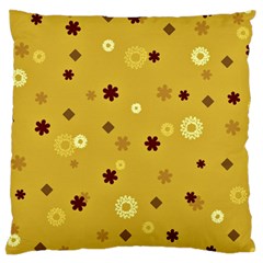 Abstract Geometric Shapes Design In Warm Tones Standard Flano Cushion Case (two Sides) by dflcprints