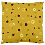 Abstract Geometric Shapes Design in Warm Tones Large Flano Cushion Case (Two Sides) Front