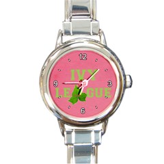 Ivy League Shirt Round Italian Charm Watch