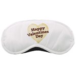 Heart Shaped Happy Valentine Day Text Design Sleeping Mask Front