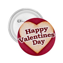 Heart Shaped Happy Valentine Day Text Design 2 25  Button by dflcprints