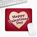 Heart Shaped Happy Valentine Day Text Design Large Mouse Pad (Rectangle) Front