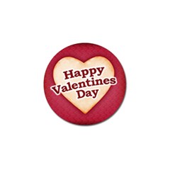 Heart Shaped Happy Valentine Day Text Design Golf Ball Marker by dflcprints