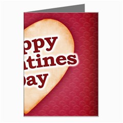 Heart Shaped Happy Valentine Day Text Design Greeting Card by dflcprints