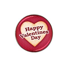 Heart Shaped Happy Valentine Day Text Design Golf Ball Marker 10 Pack (for Hat Clip) by dflcprints