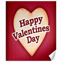 Heart Shaped Happy Valentine Day Text Design Canvas 8  X 10  (unframed) by dflcprints